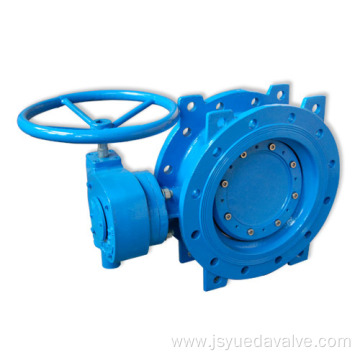 Double Eccentric and Flange Butterfly Valve with Gearbox